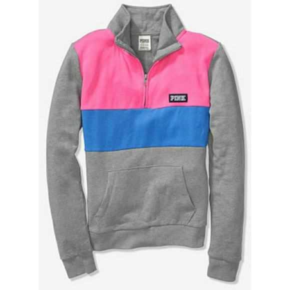 PINK Victoria's Secret Sweaters - PINK half zip Sz Medium Lightweight Lounge